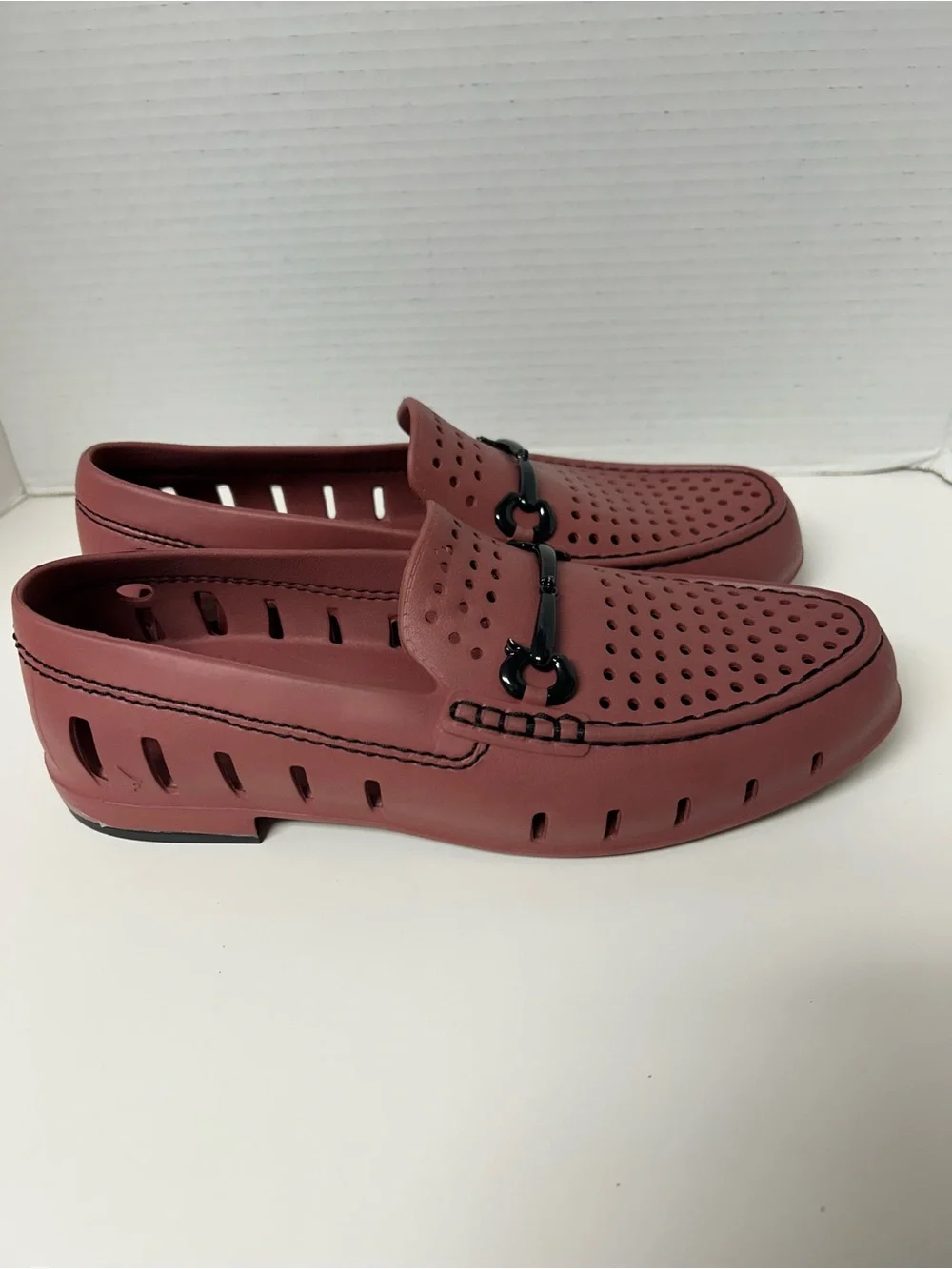 Floafers Men's Chairman Bit Loafers Light Burgundy Waterproof Gorp Size 10 NWOB